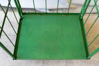 【販売終了】【中古】カゴ台車　W850×D650×H1700　床板鉄製　2輪固定キャスター