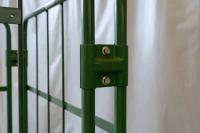 【販売終了】【中古】カゴ台車　W850×D650×H1700　床板鉄製　2輪固定キャスター