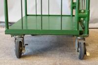 【販売終了】【中古】カゴ台車　W850×D650×H1700　床板鉄製　2輪固定キャスター