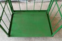 【販売終了】【中古】カゴ台車　W800×D600×H1700　床板鉄製　2輪固定キャスター【限定1台！】