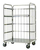 【新品】ステンレス製カゴ台車【複数サイズあり】