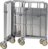 【新品】ステンレス製小型カゴ台車【複数サイズあり】