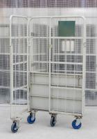 【販売終了】【中古】カゴ台車　W940×D645×H1700　床板鉄製　ワコーパレット製