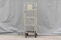 【販売終了】【中古】カゴ台車　W850×D600×H1700　ワコーパレット製　2輪自在固定変換仕様キャスター