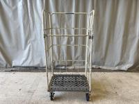 【販売終了】【中古】カゴ台車　W850×D650×H1700　ワコーパレット製【訳アリ品】