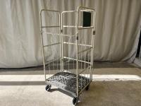 【販売終了】【中古】カゴ台車　W850×D650×H1700　ワコーパレット製【訳アリ品】