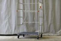 【販売終了】【GJサンクスセール品】【中古】カゴ台車　アイボリー　W1100×D800×H1700　仕様混在