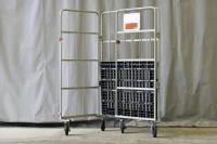 【販売終了】【GJサンクスセール品】【中古】カゴ台車　アイボリー　W1100×D800×H1700　仕様混在