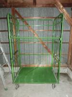 【販売終了】【中古】カゴ台車　W1100×D800×H1750　床板鉄製　ヤマト・インダストリー製