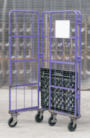 【販売終了】【中古】カゴ台車　W850×D650×H1700　ヤマト・インダストリー製【千葉デポ出荷】