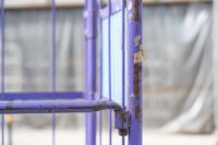 【販売終了】【中古】カゴ台車　W850×D650×H1700　ヤマト・インダストリー製【千葉デポ出荷】