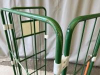 【販売終了】【中古】カゴ台車　W800×D600×H1700　ヤマト・インダストリー製　2輪固定キャスター