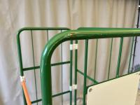 【販売終了】【中古】カゴ台車　W800×D600×H1700　ヤマト・インダストリー製　2輪固定キャスター