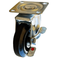 【新品】天使のカゴ台車Light用キャスター　自在モデル　ストッパー付き　 φ100黒ゴム