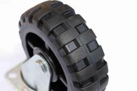 【新品】カゴ台車用タフキャスター　自在モデル　ストッパー無し　φ150黒ゴム