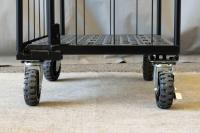 【新品】カゴ台車用タフキャスター　自在モデル　ストッパー付き　φ150黒ゴム