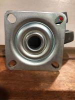 【中古】カゴ台車用キャスター　自在モデル　ストッパー付き　φ150グレーゴム