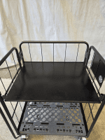 【中古】天使の中間棚　ブラック　W850×D650用　スチール製