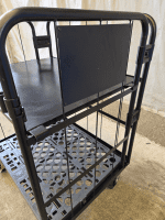 【中古】天使の中間棚　ブラック　W850×D650用　スチール製