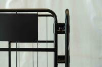 【新品】天使のカゴ台車 ブラック Aセット（台車＋中間棚） W850×D650×H1100