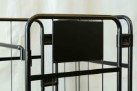 【新品】天使のカゴ台車 ブラック Aセット（台車＋中間棚） W850×D650×H1100