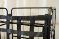 【新品】天使のカゴ台車 ブラック Bセット（台車＋前カバー） W850×D650×H1100