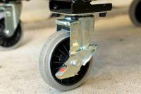 【新品】天使のカゴ台車 ブラック Cセット（台車＋中間棚＋前カバー） W850×D650×H1100