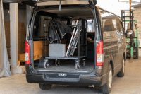 【新品】天使のカゴ台車 ブラック Cセット（台車＋中間棚＋前カバー） W850×D650×H1100