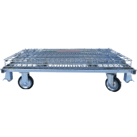 【新品】キャスター付きメッシュパレット　W1200×D1000×H1000　ピッチ50×100【ラクラク移動】