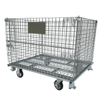 【販売終了】【アウトレット】キャスター付きメッシュパレット　W1000×D800×H950　ピッチ50x50mm【ラクラク移動】