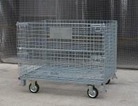 【販売終了】【アウトレット】キャスター付きメッシュパレット　W1200×D1000×H1000　ピッチ50x50mm【限定1台！】