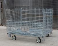 【販売終了】【アウトレット】キャスター付きメッシュパレット　W1200×D1000×H1000　ピッチ50x50mm【限定1台！】