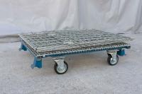 【販売終了】【中古】キャスター付きメッシュパレット　W1030×D760×H950　ピッチ50x100mm