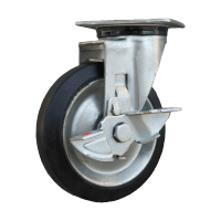 【新品】メッシュパレット用キャスター　自在モデル　ストッパー付き　φ150鉄製ホイール