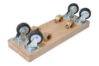 【新品】単管パイプ組立木製台車「TWIN480W」 1セット（2フレーム）