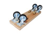 【新品】単管パイプ組立木製台車「TWIN800W」 1セット（2フレーム）