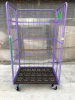 【オーダーメイド製品】2輪自在固定変換仕様 連結カゴ台車　W1100×D800×H1950