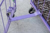 【オーダーメイド製品】2輪自在固定変換仕様 連結カゴ台車　W1100×D800×H1950