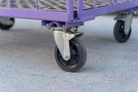 【オーダーメイド製品】2輪自在固定変換仕様 連結カゴ台車　W1100×D800×H1950