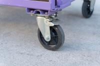 【オーダーメイド製品】2輪自在固定変換仕様 連結カゴ台車　W1100×D800×H1950