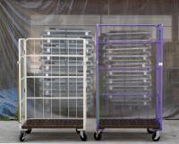 【オーダーメイド製品】2輪自在固定変換仕様 連結カゴ台車　W1100×D800×H1950