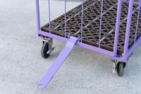 【オーダーメイド製品】2輪自在固定変換仕様 連結カゴ台車　W1100×D800×H1950