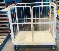 【オーダーメイド製品】特寸観音扉付きカゴ台車※取手付　W1270×D700×H1200