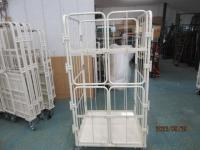 【オーダーメイド製品】特寸上下観音扉付きカゴ台車　W850×D800×H1700