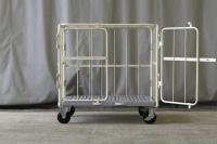 【オーダーメイド製品】天面一体型観音扉付きカゴ台車　W1100×D800×H1100