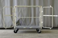 【オーダーメイド製品】天面一体型観音扉付きカゴ台車　W1100×D800×H1100