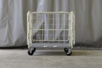 【オーダーメイド製品】天面一体型観音扉付きカゴ台車　W1100×D800×H1100