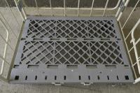 【オーダーメイド製品】天面一体型観音扉付きカゴ台車　W1100×D800×H1100