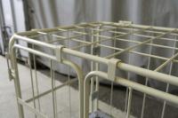 【オーダーメイド製品】天面一体型観音扉付きカゴ台車　W1100×D800×H1100