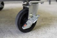 【オーダーメイド製品】天面一体型観音扉付きカゴ台車　W1100×D800×H1100